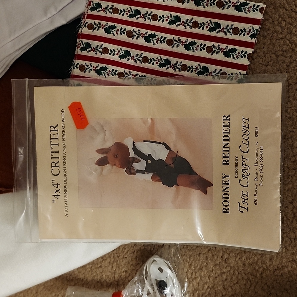 Mary Maxim Rodney Reindeer Craft Kit, Vintage